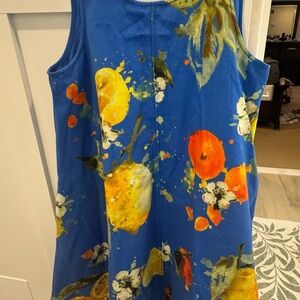 Anthropologie Blue Floral Mini Dress